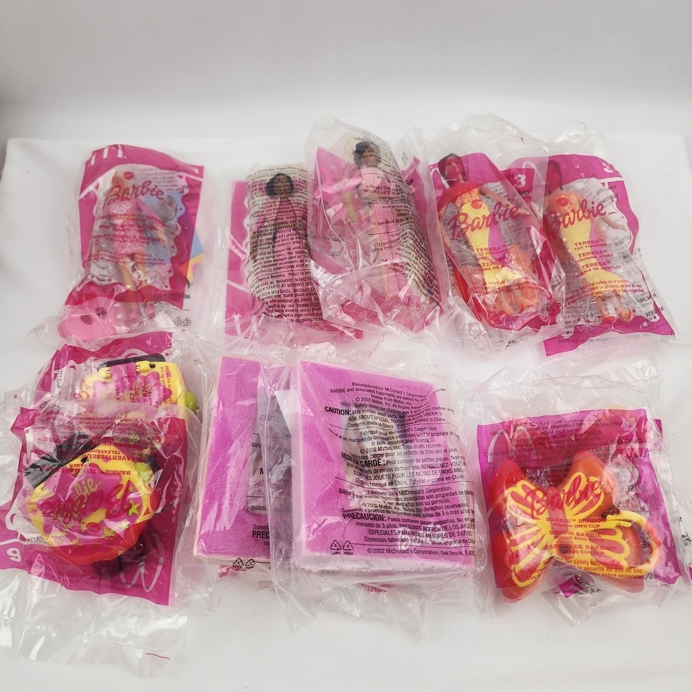 2002‎ McDonald's Barbie Figurines Accessories Happy Meal Lot Of 11 Compete Set 6
